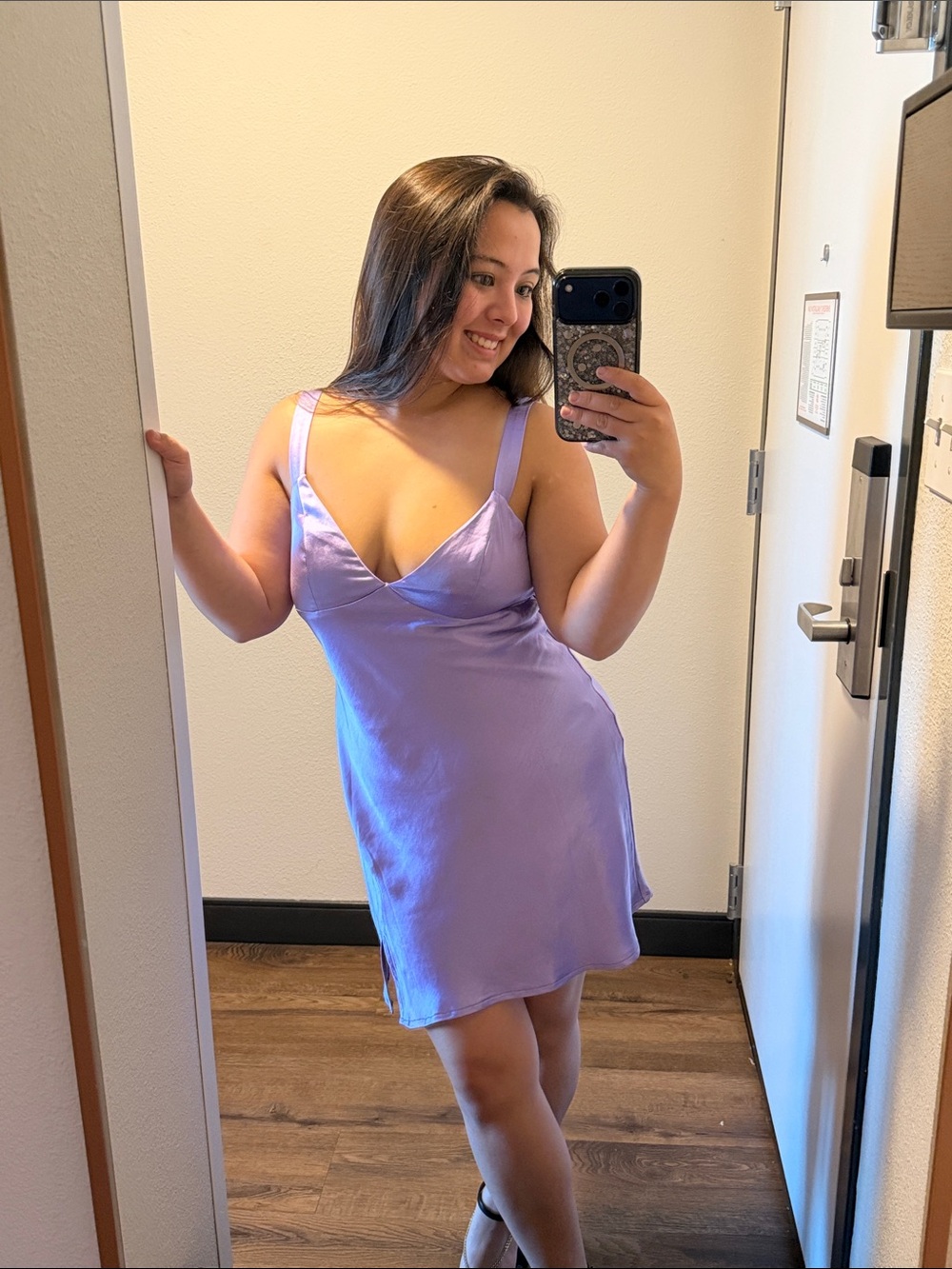 Princess Polly | Lavender Satin Mini Dress | 6